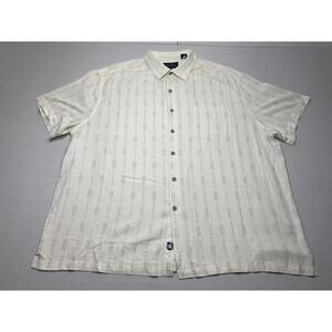 Nat Nast Men's XXL Silk Blend Button Up Short Sleeve Shirt P156